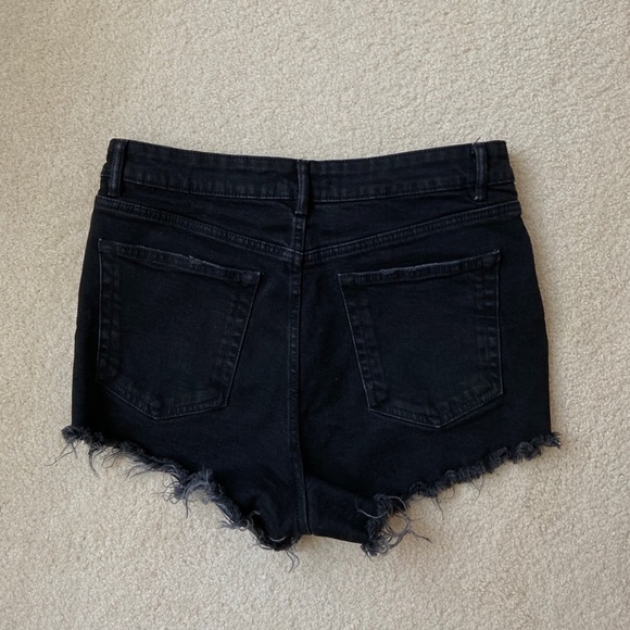 Zara black distressed denim shorts - Picture 2 of 3